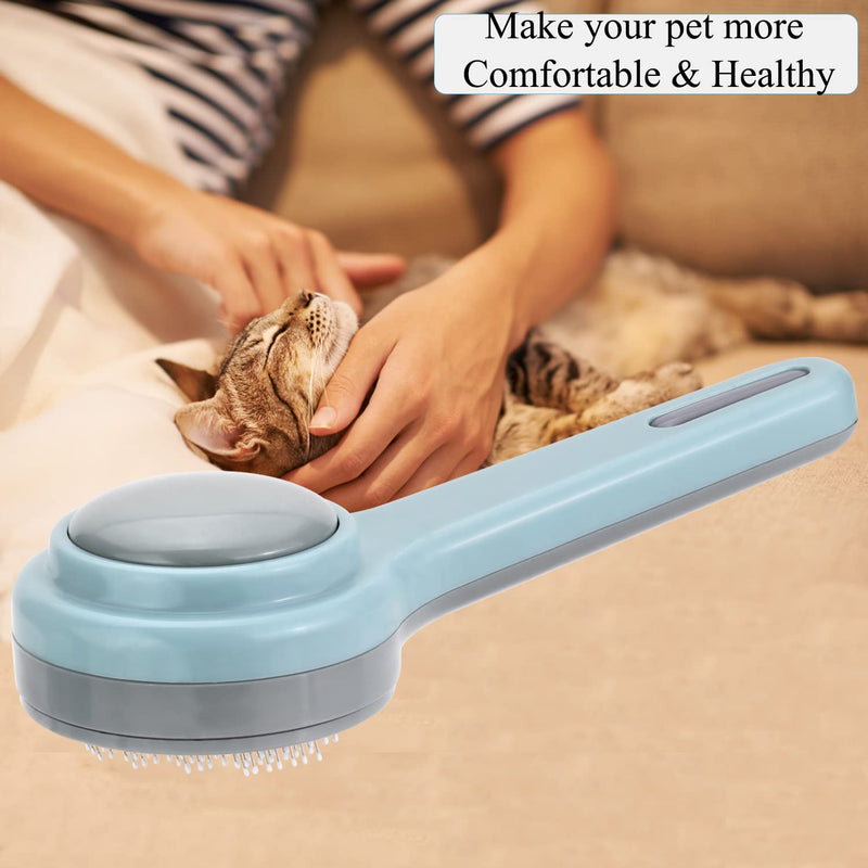 Cat Grooming Brush, Self Cleaning Dog Brushes Pets Comb Brush Tool for Shedding Cat Slicker Brush Gently Removes Loose Undercoat, Tangled Mats Hair Pet Brush for Long and Short haired Dogs Cats - BeesActive Australia