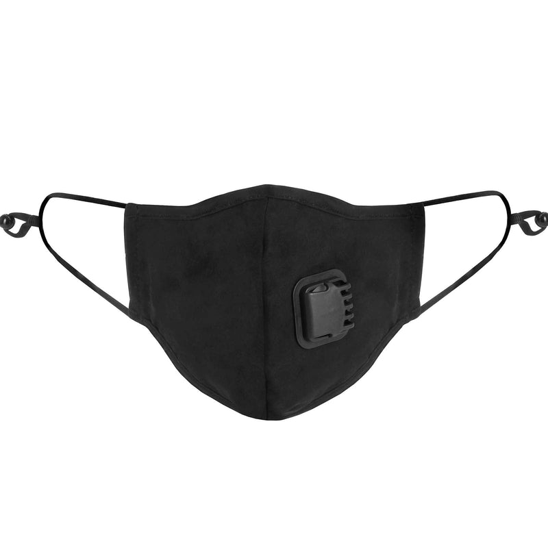 Tanness Black Face Mask Cover with 2x PM2.5 Air Filters Cotton Sheet Washable Reusable Face Filtered Mouth Cover with Carbon Activated Filters - BeesActive Australia