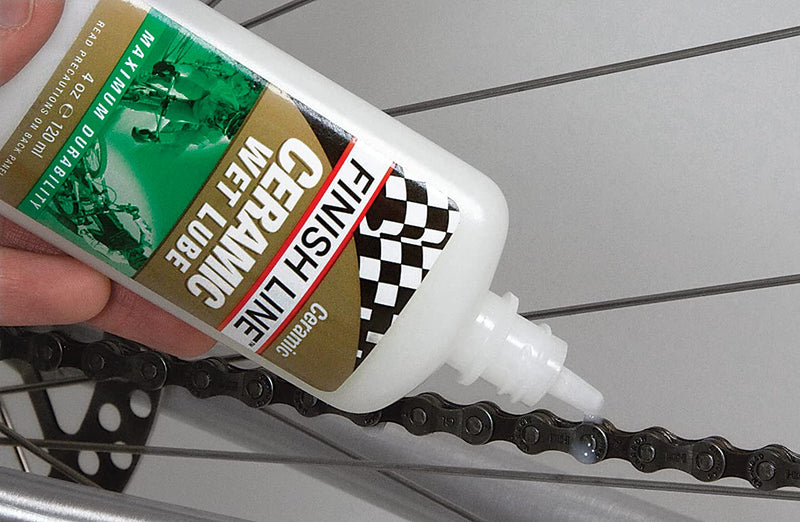 Finish Line Ceramic Wet Bicycle Chain Lube 2 oz Squeeze Bottle - BeesActive Australia