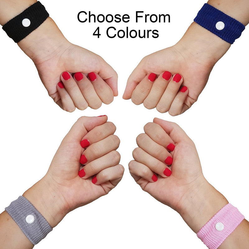 Travel Sickness Bands Adult and Children Wristbands for Morning Sickness Relief Black 1 Pair - BeesActive Australia
