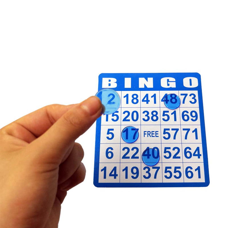 SEETOOOGAMES 600 Pieces 3/4 inch Transparent 8 Color Bingo Counting Chips Plastic Markers 600pieces - BeesActive Australia