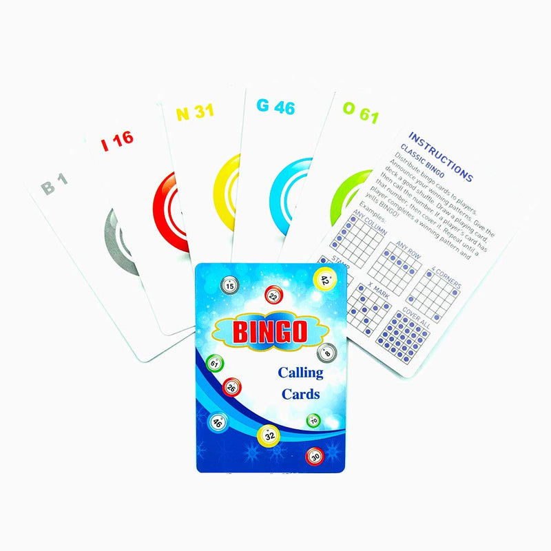 Yuanhe Complete Bingo Game Set with 50 Bingo Cards, 500 Colorful Transparent Bingo Chips and Deck of Calling Cards - BeesActive Australia