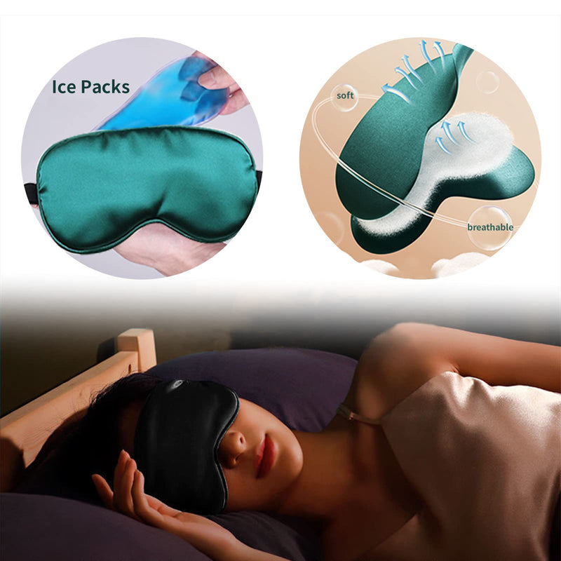 2 Pcs Eye Mask for Dark Circles and Puffiness, Reusable Puffy Eyes Treatment, Cool Mask & Warm Compress for Eyes, Cooling Gel Eye Mask for Puffiness - BeesActive Australia
