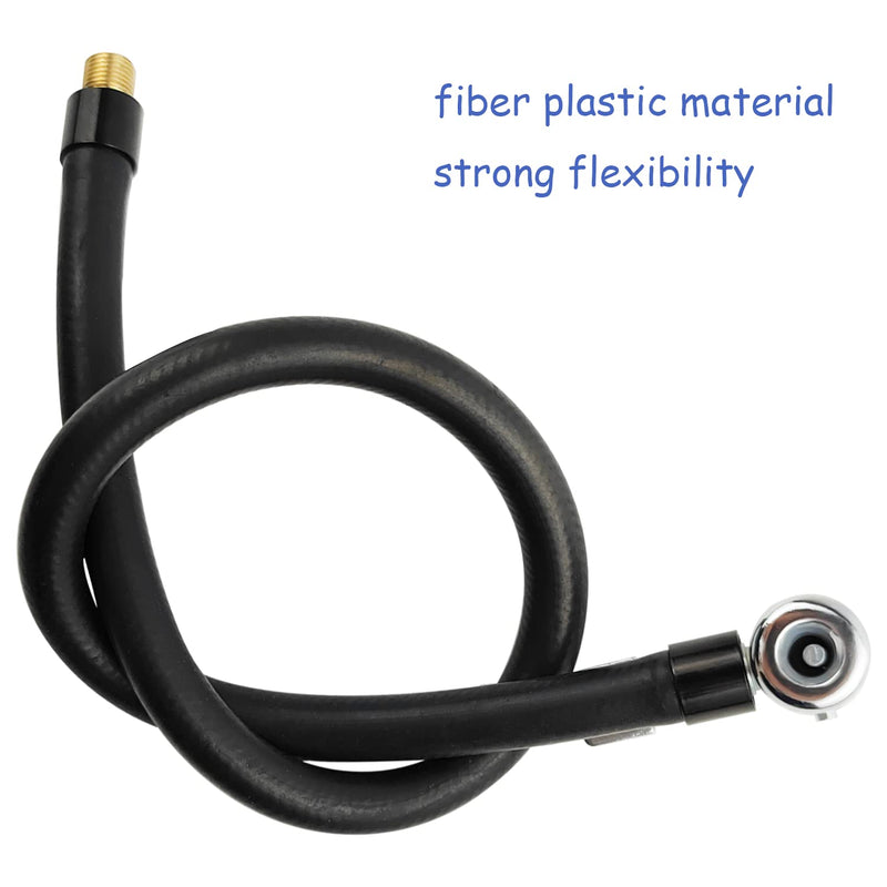 RUKUHOT Tire Inflator Extension Tube, Air Compressor Tire Inflator Attachment, Inflator Hose Adapter, Quick Inflation Chuck Hose for Car, Bike, Motorcycle Black-Lock-on Schrader Valve - BeesActive Australia