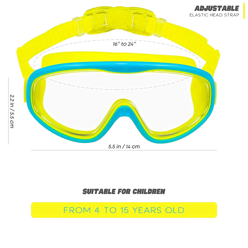 KAILIMENG Swimming Goggles for Kids - 4 Pack Kids Swim Goggles for Toddlers Youth Child Age 4 to 15, No Leaking, Large Frame, Clear & Wide View, Anti-Fog & UV Protection - BeesActive Australia
