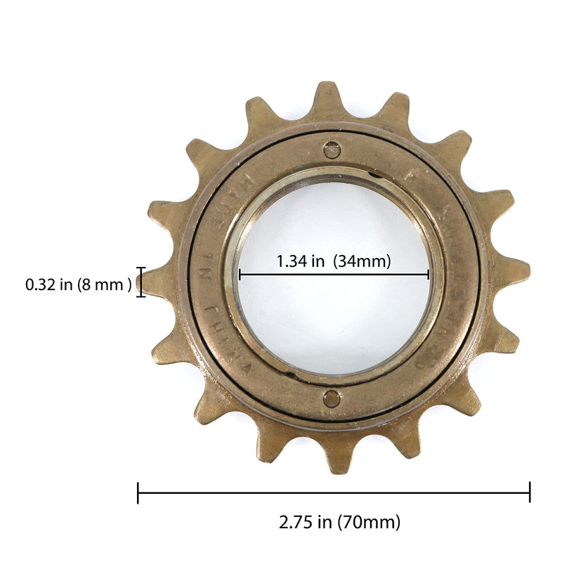 Hycline Single Speed Bike Freewheel, 16T/18T Compatible with 1/2 x 1/8 Bicycle Freewheel Threaded Type Freehub Replacement Parts 16T Freewheel - BeesActive Australia