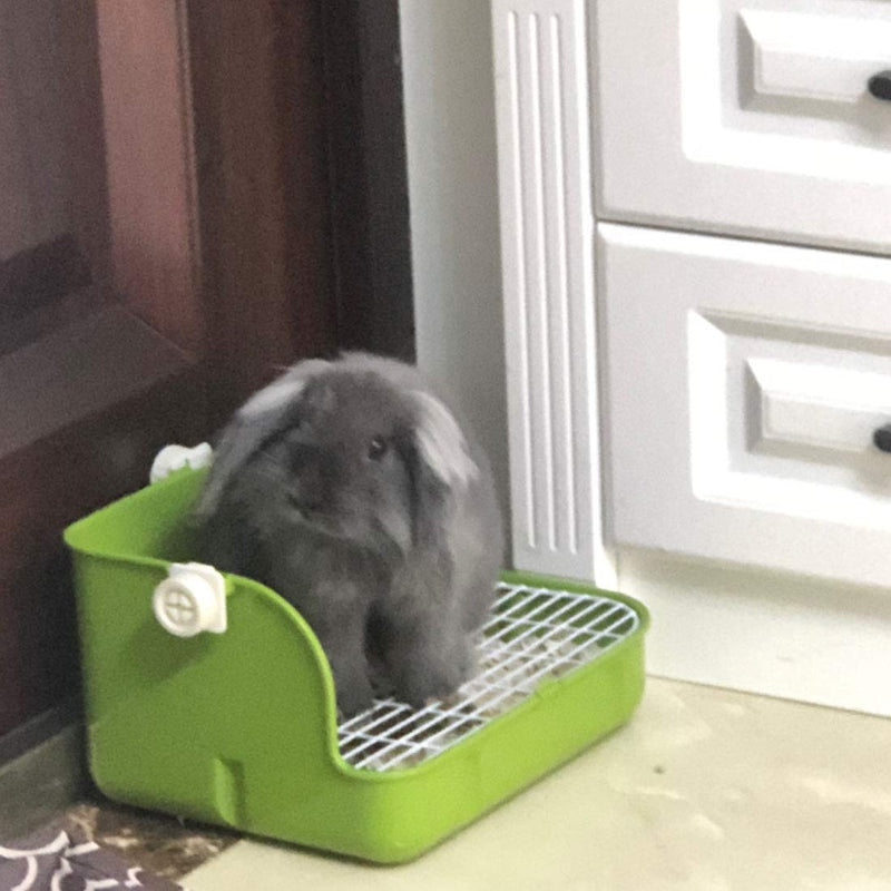 Hamiledyi Rabbit Litter Box,Rabbit Toilet Potty Trainer Corner Litter Bedding Box for Small Animals Rabbits Bunny Guinea Pigs Chinchilla Ferret Green - BeesActive Australia