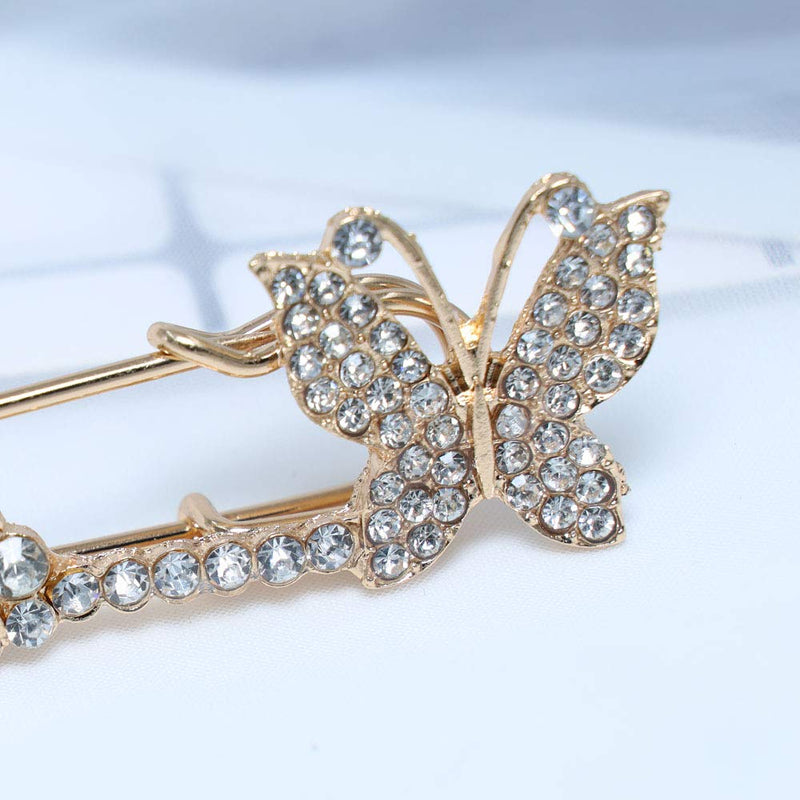 TseanYi Fashion Butterfly Brooch Pin Full Rhinestone Breastpin Delicate Collar Pin Clothes Pin Jewelry Gifts for Women and Girls - BeesActive Australia