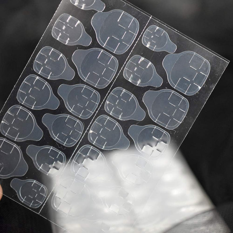 Coolnail 20 Sheets Breathable Jelly Double Sided Adhesive Tabs Nail Glue Sticker Flexible for Acrylic False Nails Manicure Tape B34-20pcs - BeesActive Australia