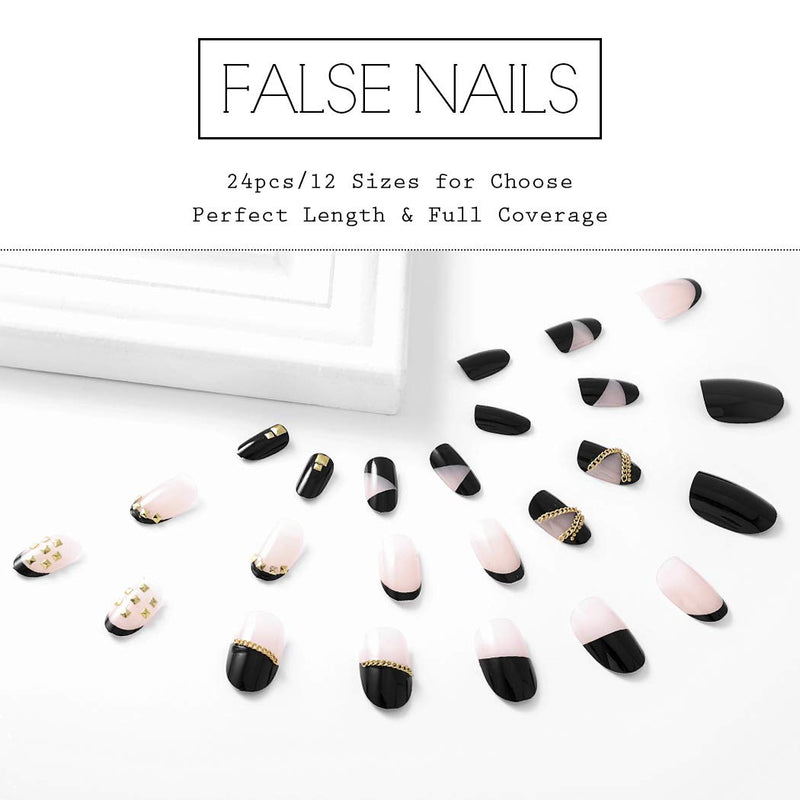 Edary Oval False Nails Clitter Ballerina Nails Full Cover Acrylic Nail Art Press on Nail - BeesActive Australia