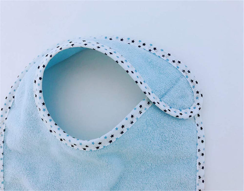Baby's 7 Pics of Soft Double Layers 80% Cotton Absorbent Bandana 7 Bibs Set (Blue) blue - BeesActive Australia