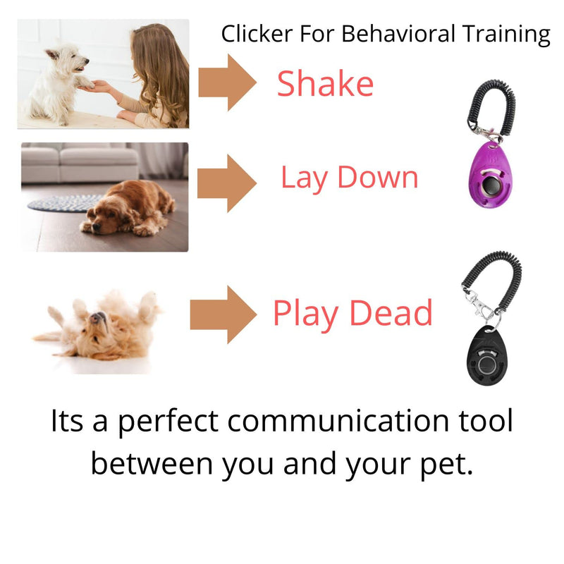 2 Pack Dog Whistle And 2 Clicker With Free Black Lanyards Ultrasonic Devices For Bark Control Training Tools Silent Puppy Whistles To Stop Barking Perfect Clickers Wrist Strap For Behavioral Training. - BeesActive Australia