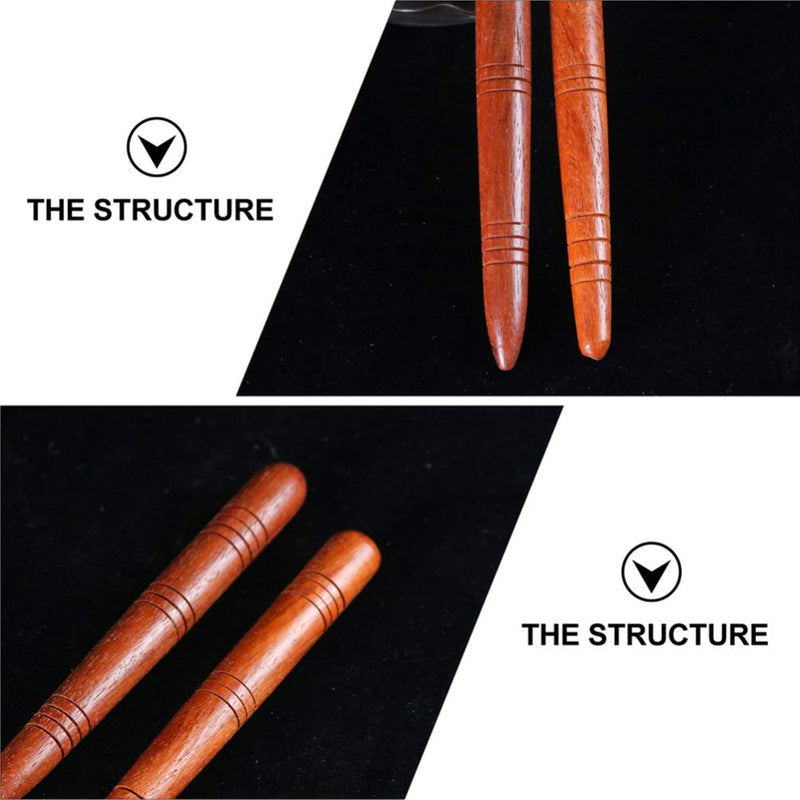 Wooden Massage Stick Foot Hand Acupoint Pen Cone Thai Health Care RelaxationTool for Head Face Body- 4Pcs - BeesActive Australia