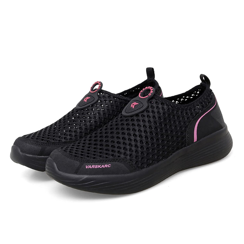 VARSKARC Women's Outdoor Slip-Resistant Breathable Lightweight Sports Shoes 5 Black - BeesActive Australia