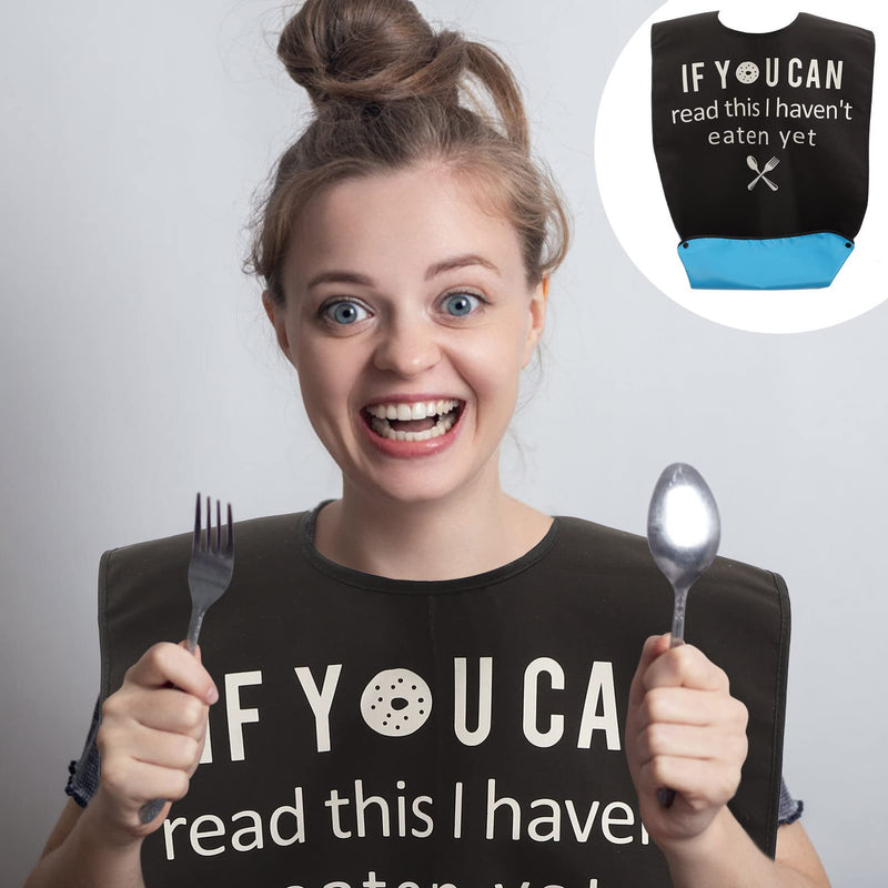 DOITOOL Household Dinner Bib Adult The Eldly Bib Wear-resistant Elderly Bib Adult Washable Dining Bibs Adult Accessory Black-1 - BeesActive Australia