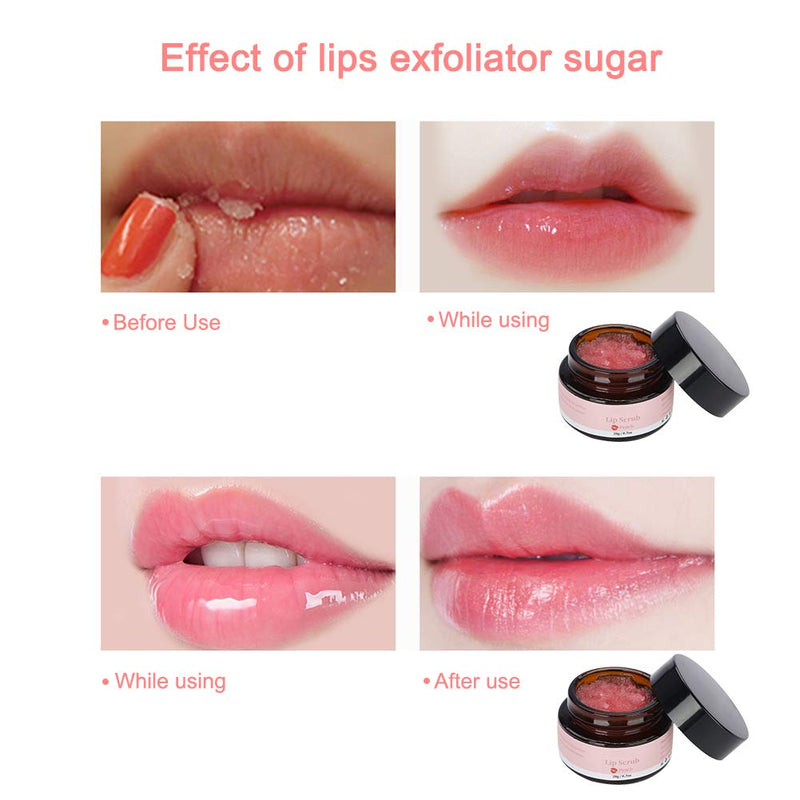 Lip Scrub, Lip Exfoliator Organic Exfoliating Scrubs for Dry Lips Moisturizes Moisturizing Dead Skin Removal Lips Care - BeesActive Australia