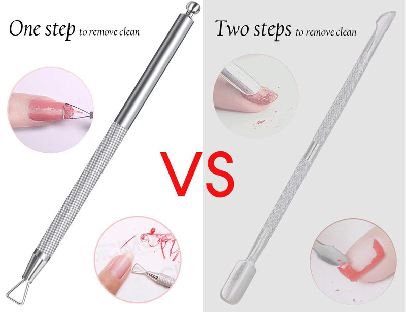 PrettyDiva Cuticle Pusher - Stainless Steel Triangle Cuticle Nail Pusher Peeler Scraper Remove Gel Nail Polish, Cuticle Remover Manicure Tools for Fingernail Toenail - BeesActive Australia