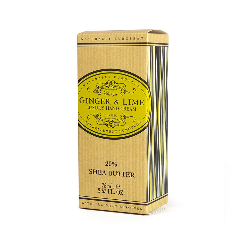 Naturally European Luxury Hand Cream Soothing and Caring - Ginger & Lime 1 x 75ml Lemon - BeesActive Australia