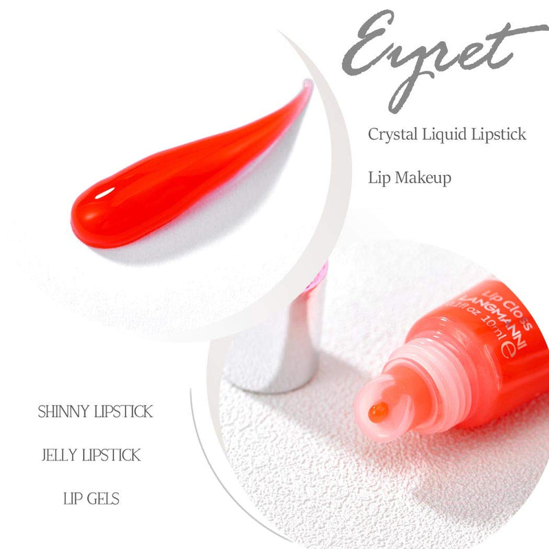 Eyret Glitter Jelly Liquid Lipsticks High-gloss Moisturizer Lip Balm Highlight Clear Lip Plumper Beauty Makeup for Women and Girls (04#) 04# - BeesActive Australia