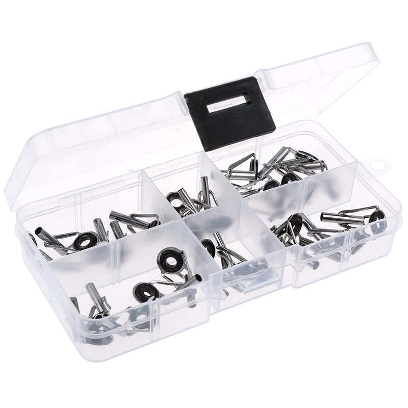Proximitck 30pcs Fishing Rod Tip Repair Kit Fishing Rod Tips Stainless Steel Ceramic Ring 6Sizes - BeesActive Australia