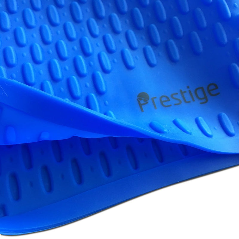 Premium Bubble Silicone Swimming Cap - Short, Medium & Long Hair - Water Drop Design Suitable for Men Women Adults Children Boys Girls! Blue - BeesActive Australia