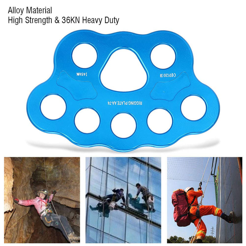 VGEBY Rigging Plate, 8 Holes Paw Descender Plate Multi Anchor Point Connector Gear for Caving Climbing Rescue - BeesActive Australia