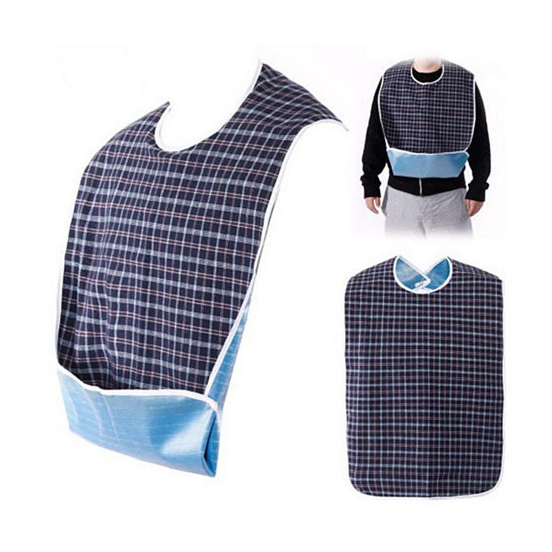 pengxiaomei Adult Bibs,Adult The Eldly Bib Adult Washable Dining Bibs for Elderly Blue - BeesActive Australia