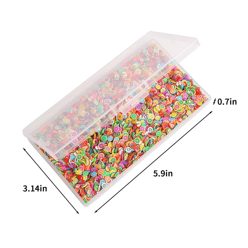 CCINEE 3D Fruit Nail Slices,Assorted Polymer Clay Slime Slices Bulk for DIY Crafts Supplies,4000PCS,1/4 Inch - BeesActive Australia