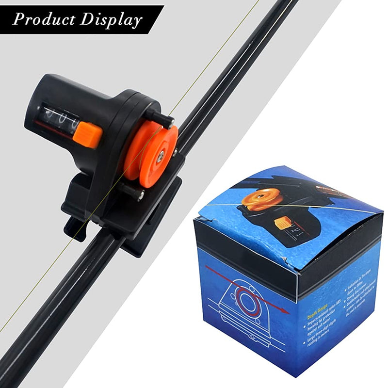 Fishing Line Counter, Fishing Line Depth Finder Counter Portable Fishing Tool Tackle Display Length Gauge Tackle Tool 0-999M, Accurate Manual Meter Gear for fishing line counter spooling and Trolling - BeesActive Australia