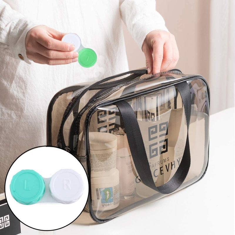 25 Pack Contact Lens Cases Portable Contact Lens Container Contact Lens Soaking Storage Case with L and R Caps, 5 Colors - BeesActive Australia