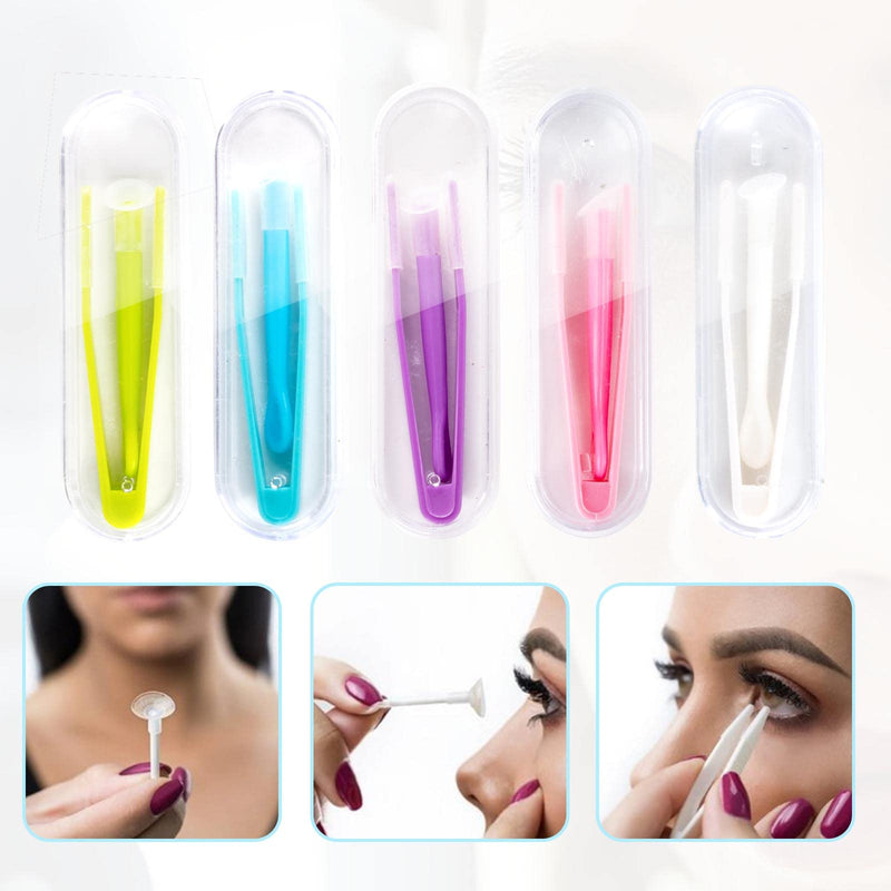 AWAVM 10 Contact Lens Tweezers Sucker Stick Set Contact Lens Case Special Tweezers Set Contact Lens Makeup Remover Tweezers Sucker Stick Set - BeesActive Australia