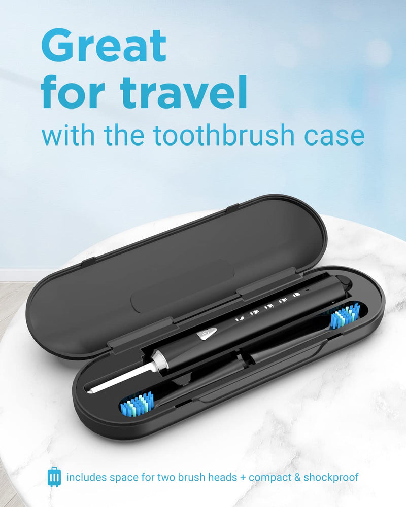Electric Toothbrush Rechargeable Sonic Toothbrushes for Adults with 5 Brushing Modes and 6 Tooth Brush Replacement Head, 120 Days of Use with 3-Hour Fast Charge, Smart Timer and Deep Cleaning Black - BeesActive Australia