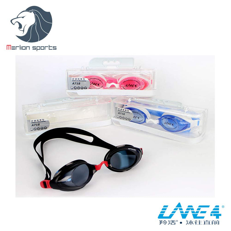 LANE4 Swim Goggle A718 for Adults IE-71855 Pnk/Wht - BeesActive Australia