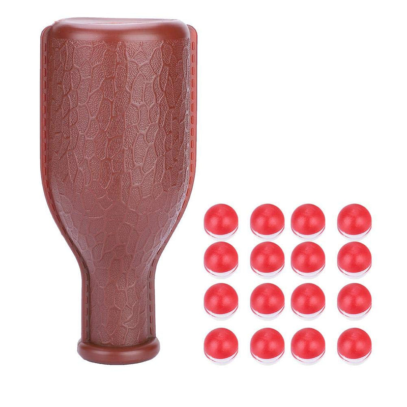 Huairdum Dice Bottle, Billiard Shaker Bottle with 16 Numbered Tally Balls Pool Dice Billiards Accessory Billiard Number Dice Brown for Pea Pool - BeesActive Australia