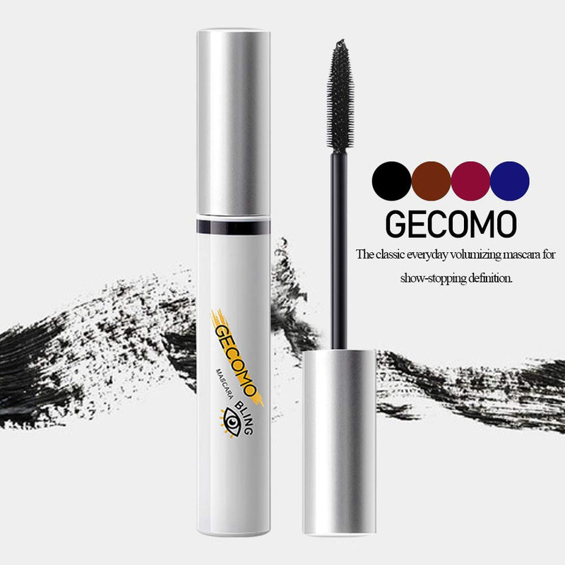 4PCS Colored Mascara, Blue Brown Purple Black Mascara Volume and Length, 4D Silk Fiber Lash Extensions Mascara, Waterproof, Long Lasting, Natural Hypoallergenic Cruelty-Free Mascara - GECOMO - BeesActive Australia