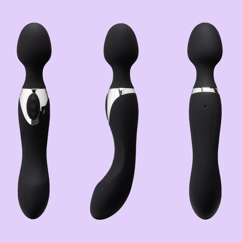Sinful Magic Wand Vibrator - Curvy Double Pleasure Wand Vibrator - Rechargeable Massage Wand Sex - Waterproof and Powerful Sex Wand - 2 Motors with 10 Modes Each - Vibrator Wand for Women and Couples - BeesActive Australia