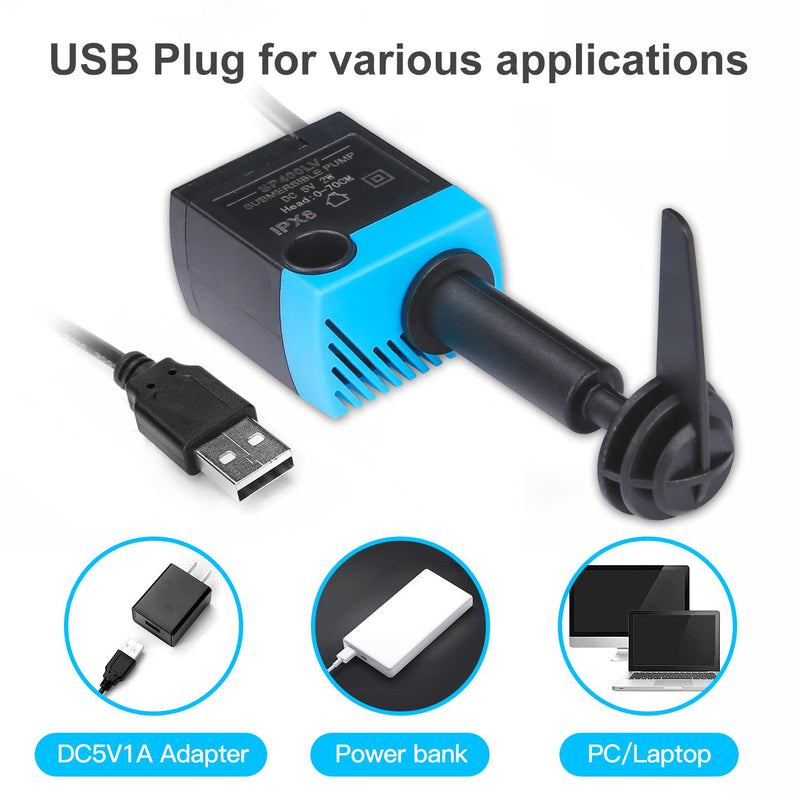 SanKlev SP-400LV Cat Water Fountain Pump,5V USB Replacement Pump for Platinum Pet Drinking Fountains Compatible with Platinum Dog and Cat Water Dispensers - BeesActive Australia