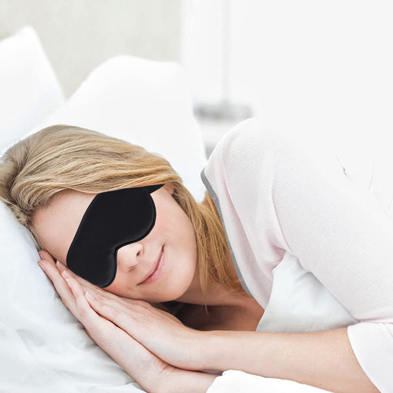 Eye Masks for Sleeping, 2 Pack Natural Silk Sleeping Mask with Adjustable Strap and Ear Plugs, Blocks Light Sleep Eye Mask for Women Men - BeesActive Australia