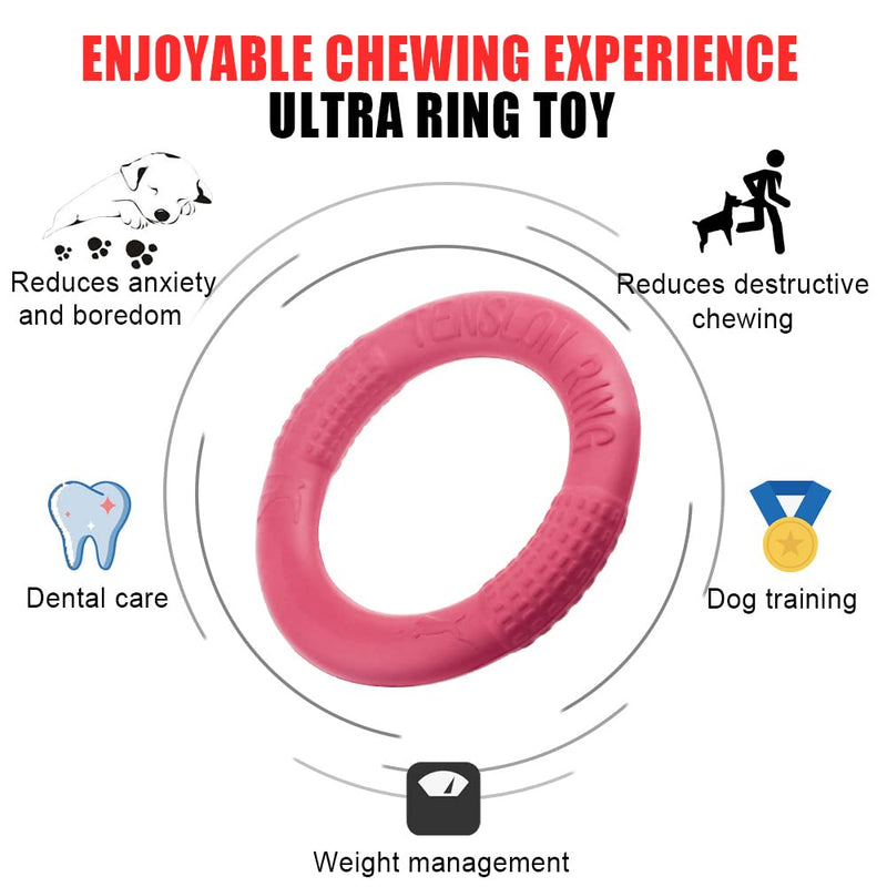 Indestructible Dog Toys Dog Chew Toy Ring Tug of war Dog Toy Dog Flying Discs Toy for Fitness for Throwing,Catching, Flying Lightweight Dog Toy - BeesActive Australia