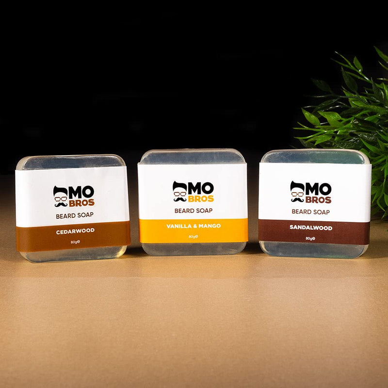Mo Bro's - Premium Beard Soap/Conditioner/Wash 80g - 6 Various Scents - Sandalwood - BeesActive Australia