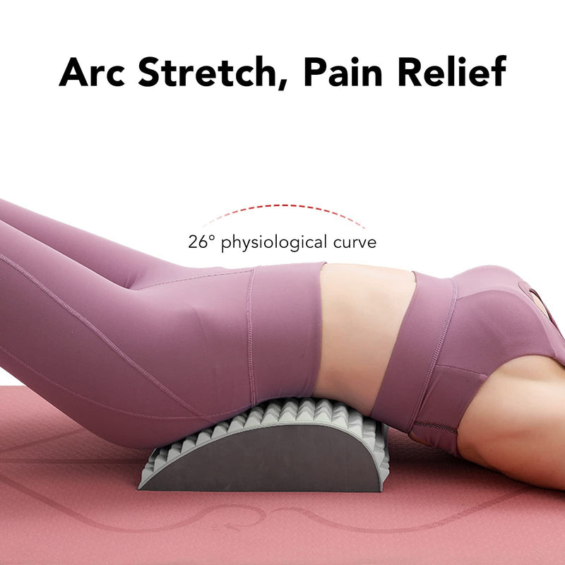 Neck and Back Stretcher, Neck and Shoulder Relaxer Cervical Traction Device Pillow Lumbar Traction Stretcher for TMJ Pain Relief and Cervical Spine Alignment, Multi-Level Adjustable Spine Board (Grey) Grey - BeesActive Australia