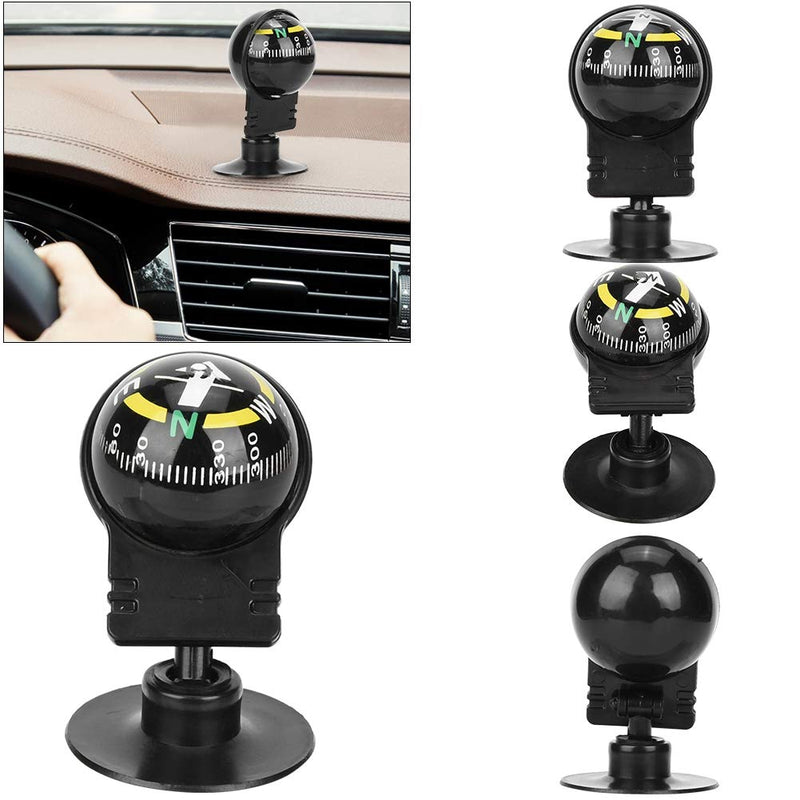 Alomejor Car Compass Portable 2Pcs Car Compass Guide Ball with Suction Cup Camping Navigation Compass for Car Vehicle - BeesActive Australia