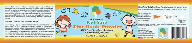 Kid-Safe Zinc Oxide Powder - Non Nano Uncoated Zinc Oxide For Use as a Baby Powder, Sunscreen Powder, Diaper Rash Powder and Cream - BeesActive Australia