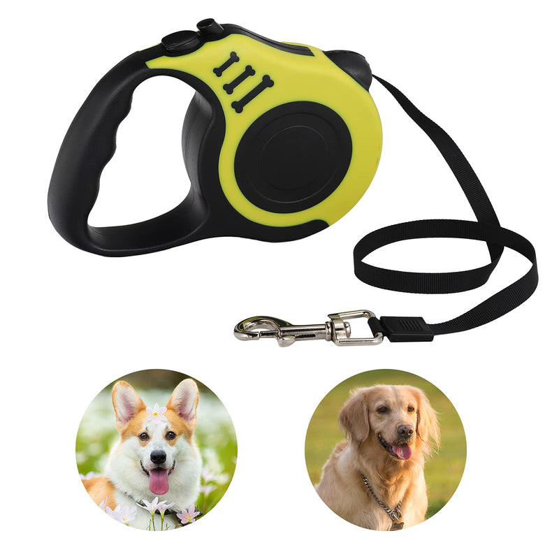 Retractable Dog Leash,Heavy Duty Dog Leash Retractable,Dog Walking Leash for Small Dog or Cat up to 26 lbs,360° Tangle-Free Strong Nylon Tape,Anti-Slip Handle,with Waste Bag Dispenser 16FT Pink - BeesActive Australia