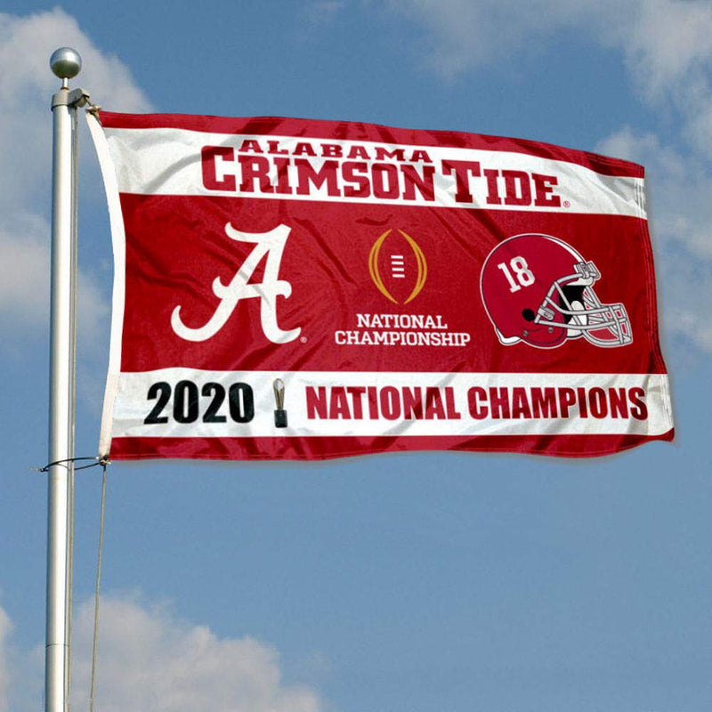 College Flags & Banners Co. Alabama Crimson Tide National Football 2020 Champions 3x5 Grommet Flag - BeesActive Australia