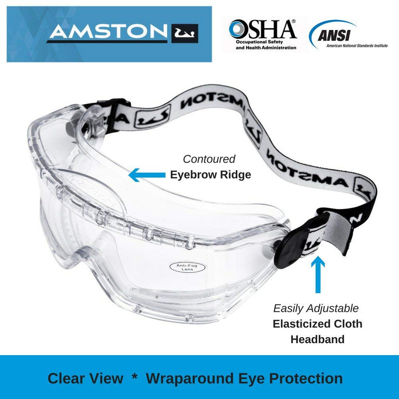 Amston Safety Goggles, OSHA and ANSI Z87.1 Compliant Protective Eyewear 1 - BeesActive Australia