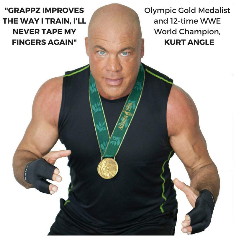 Grappz Flexible Splint for Fingers - Finger Tape & Sports Tape Alternative Athletic Gloves Pair, Injury Jam Protection & Grip Support for BJJ, & All Sports (Black, Unisex) Large - BeesActive Australia
