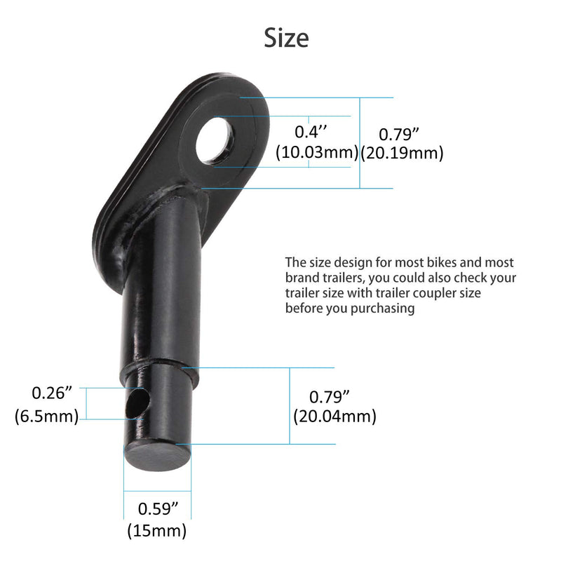 Biange Bike Trailer Hitch Connector, Cycling Adapter Accessories (Black) 2*black - BeesActive Australia