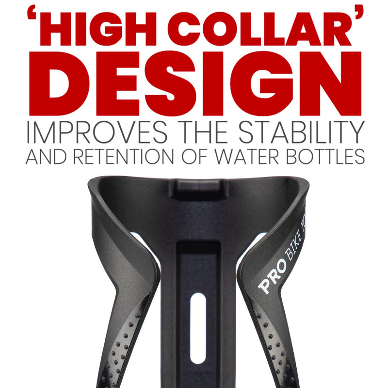 PRO BIKE TOOL Bike Plastic Water Bottle Holder – Sleek Modern Design - Strong Bicycle Bottle Cage, Great for Road and Mountain Bikes Black - BeesActive Australia