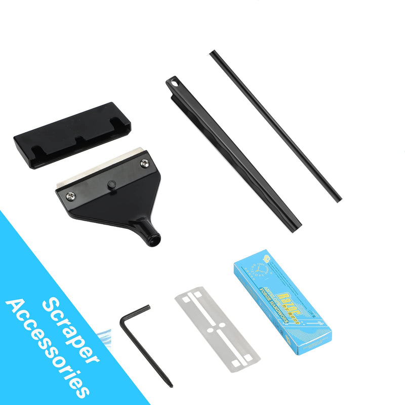 SWETOR Algae Scraper for Glass Aquarium,Fish Tank Scraper with 10 Replaceable Blades,Aquarium Cleaning Tools,Fish Tank Algae Scraper with Blade Safety Cover. 16.5 Inch - BeesActive Australia